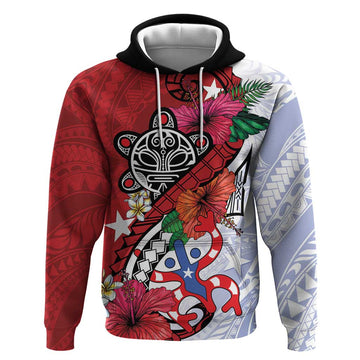 Puerto Rico Boricua Hoodie Taino - Polynesia Tribal Mix LT7