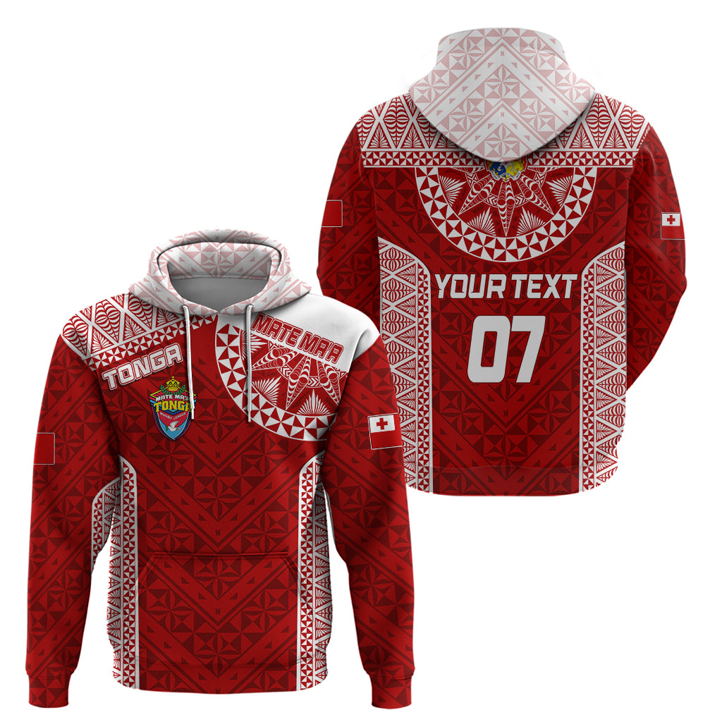 Personalised Tonga Rugby Hoodie Mate Ma'a Tonga Champions LT7