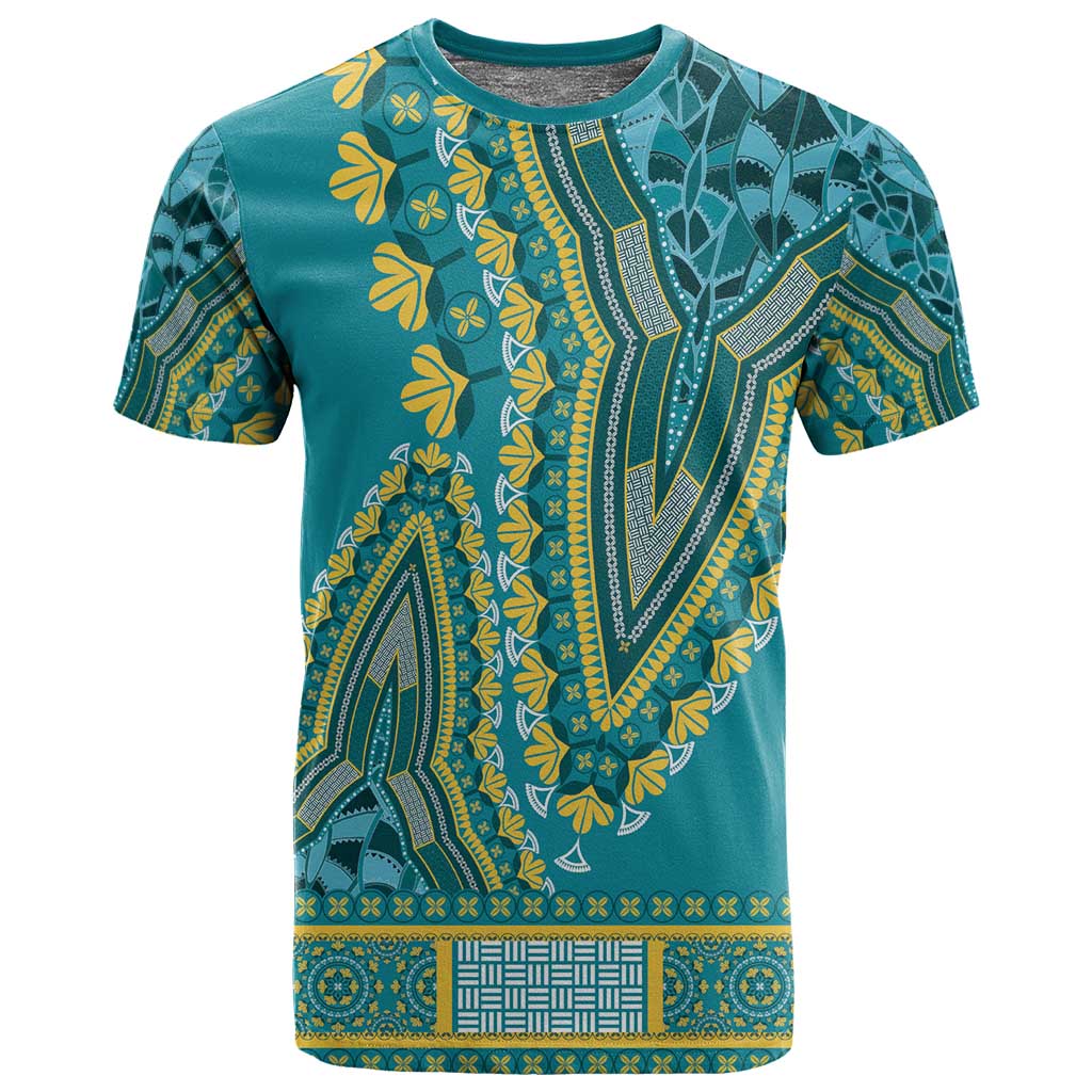 Dashiki T shirt Luxury Afro - Teal LT7