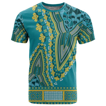 Dashiki T shirt Luxury Afro - Teal LT7