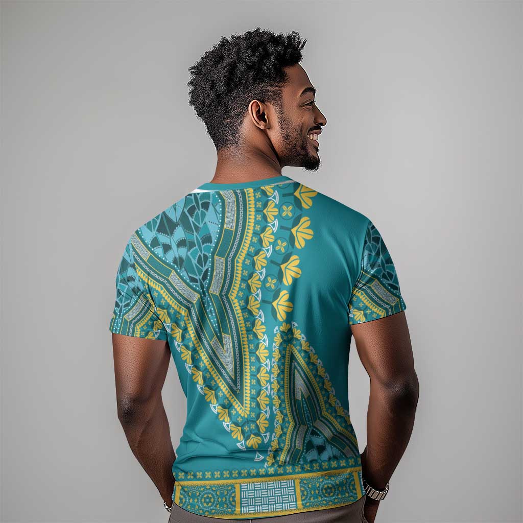 Dashiki T shirt Luxury Afro - Teal LT7