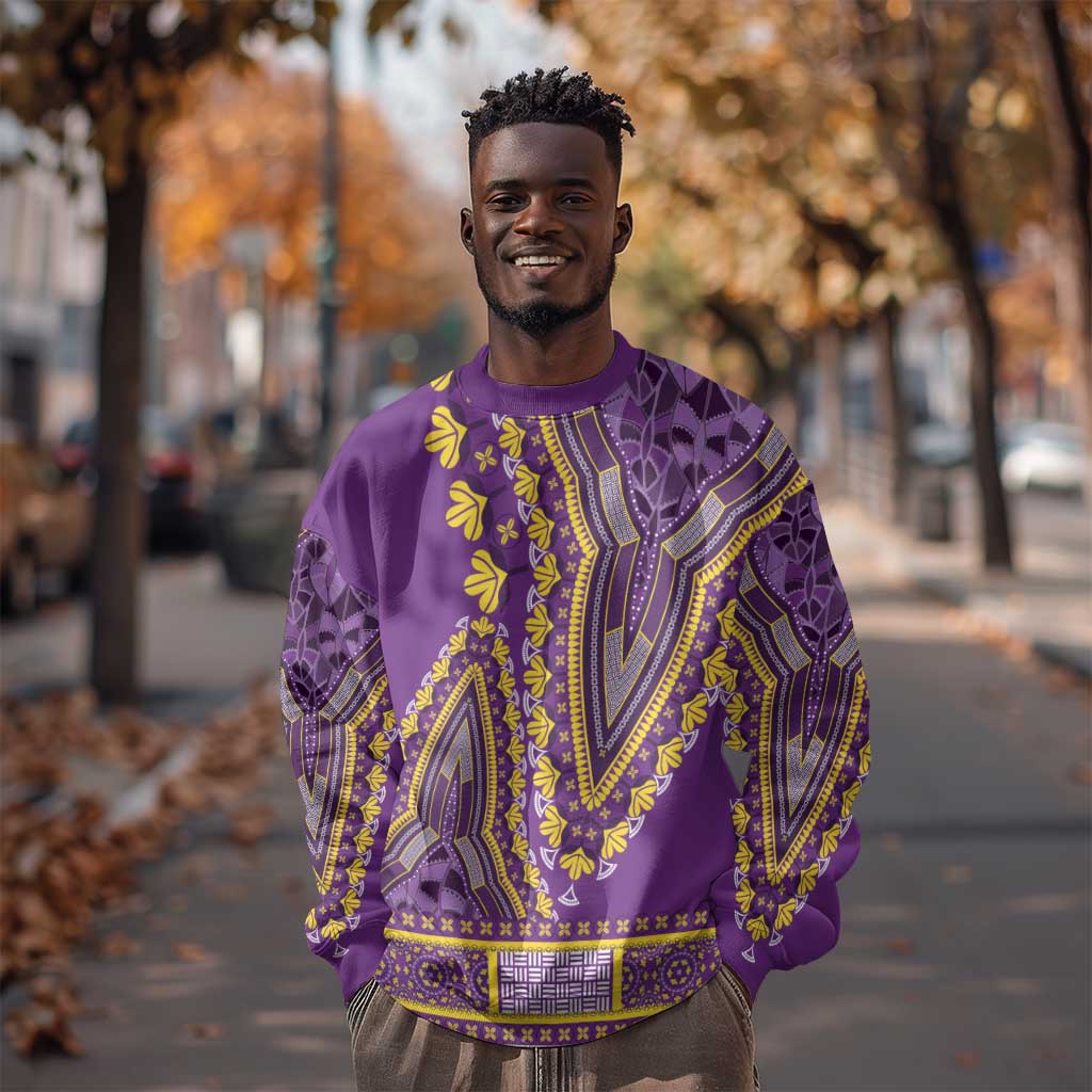 Dashiki Sweatshirt Luxury Afro - Violet LT7