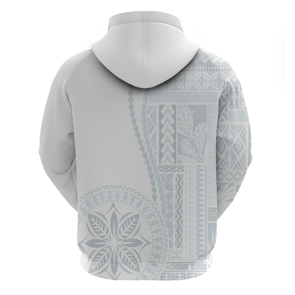 Samoa White Sunday Hoodie Classic Siapo Style LT7