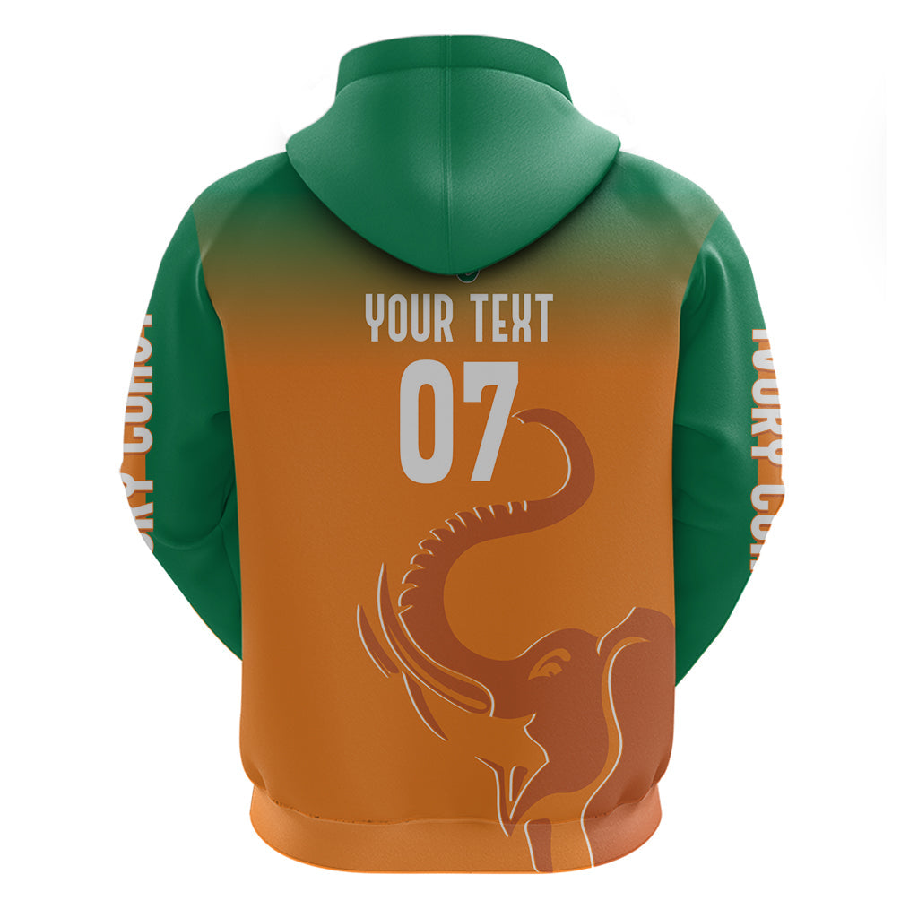 Ivory Coast Football Custom Hoodie Ivory Elephants - Basic Style LT7