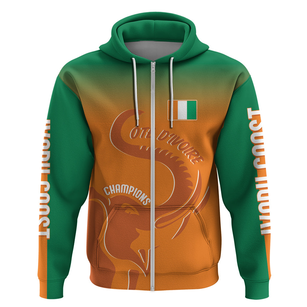 Ivory Coast Football Custom Hoodie Ivory Elephants - Basic Style LT7