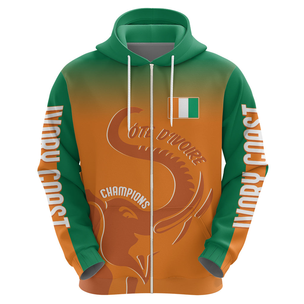 Ivory Coast Football Custom Hoodie Ivory Elephants - Basic Style LT7