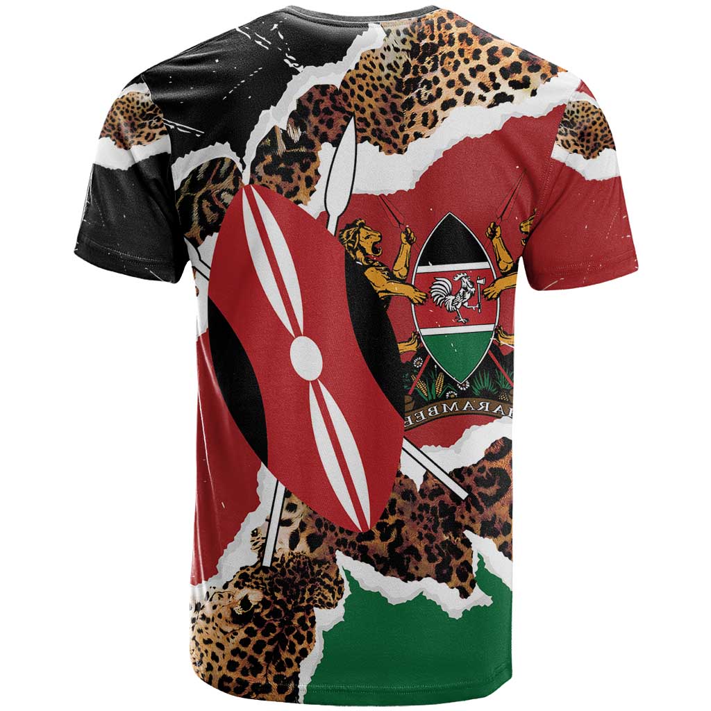 Kenya T shirt Mix Animal Skin Pattern Grunge Style LT7