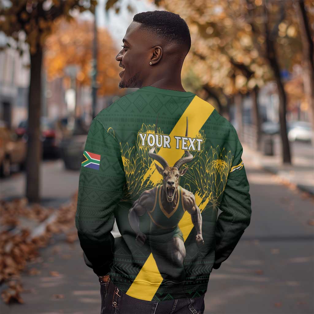 Personalised South Africa Rugby Sweatshirt Proud Bokke We Are Champions LT7