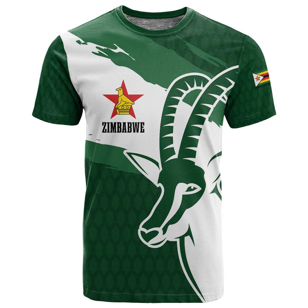 Zimbabwe Rugby Personalized Grunge T shirt Go Sables LT7