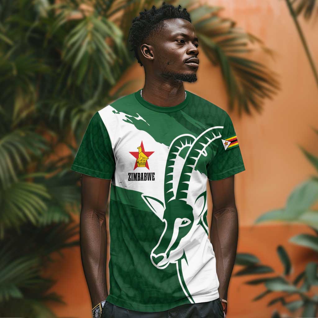 Zimbabwe Rugby Personalized Grunge T shirt Go Sables LT7