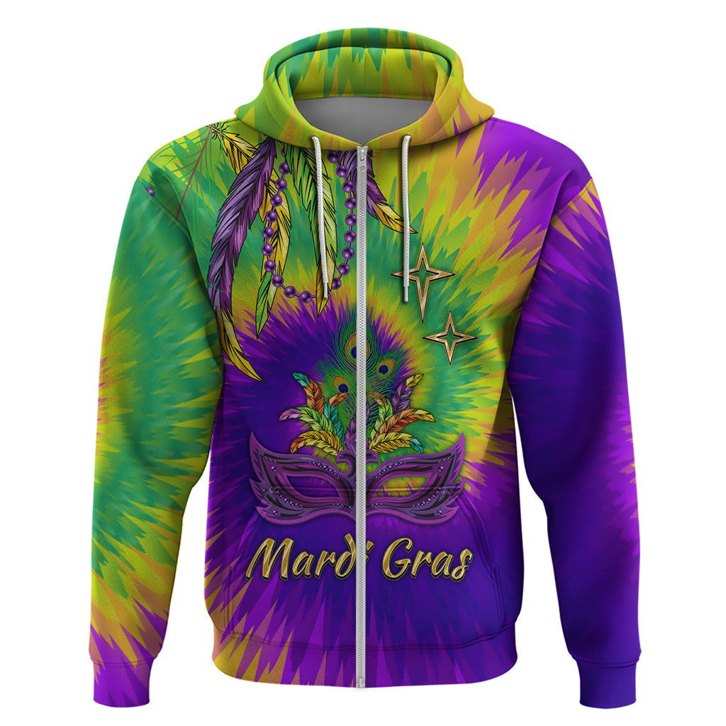 Mardi Gras Hoodie Tie-dye Style - Queen LT7