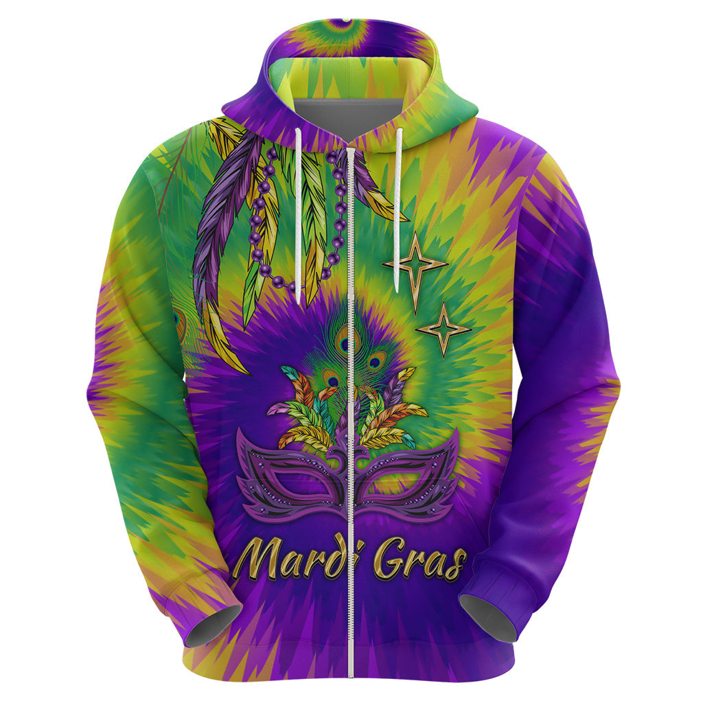 Mardi Gras Hoodie Tie-dye Style - Queen LT7