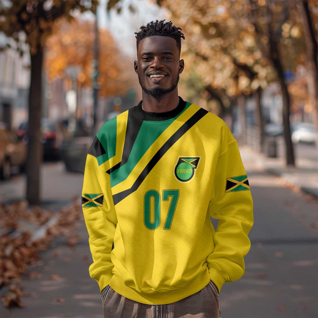Personalised Jamaica Football Sweatshirt Reggae Boyz Retro WC 1998 Inspired LT7