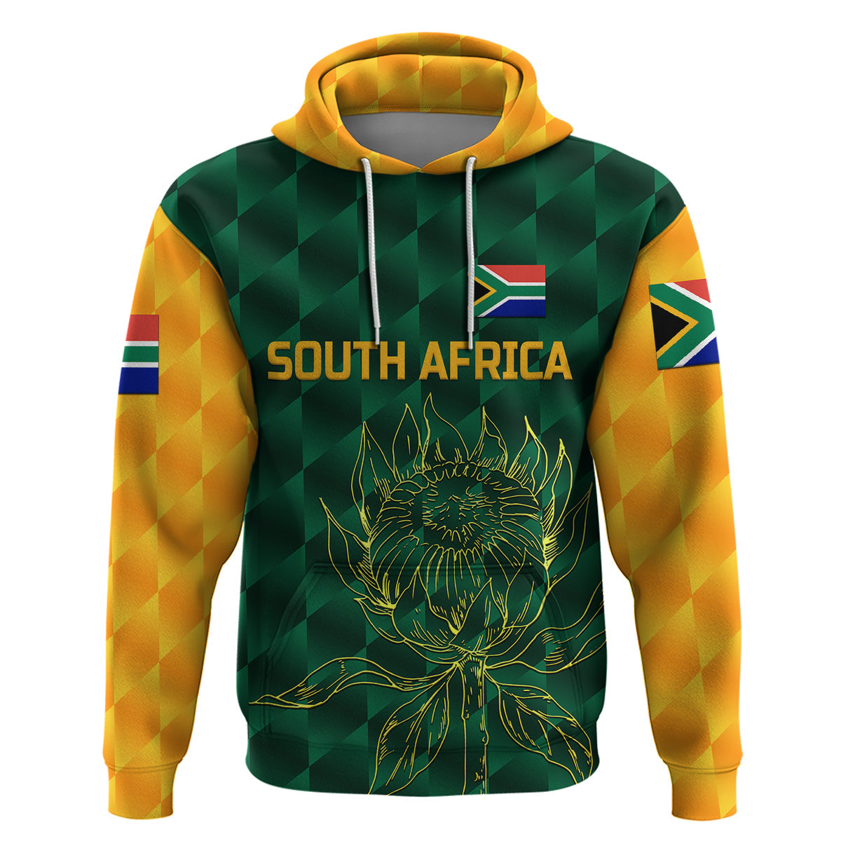 Custom South Africa Proteas CrickeHoodie Simple Green LT8