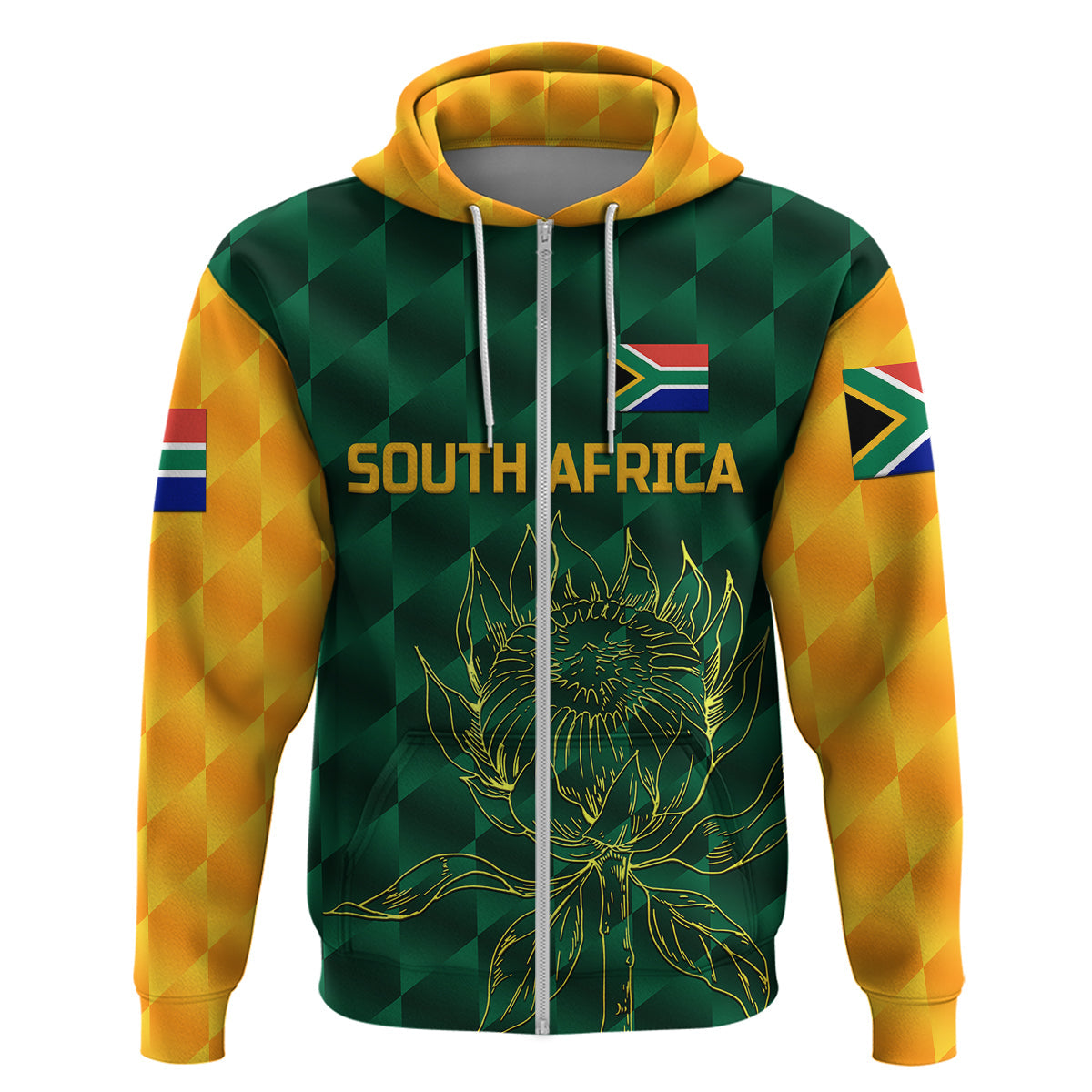 Custom South Africa Proteas CrickeHoodie Simple Green LT8
