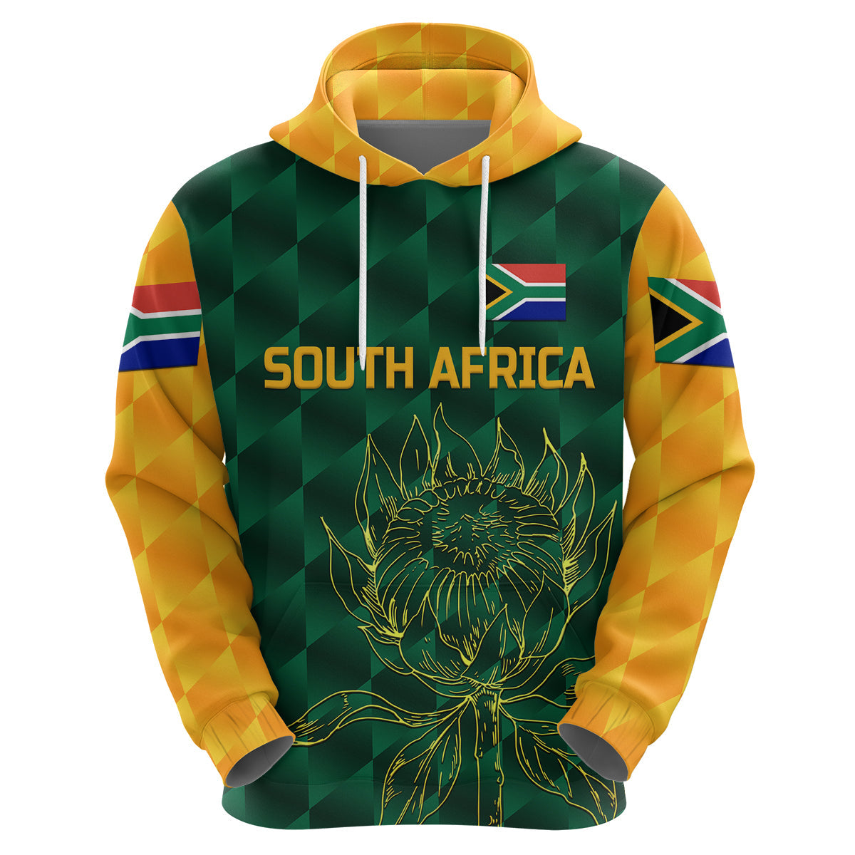 Custom South Africa Proteas CrickeHoodie Simple Green LT8