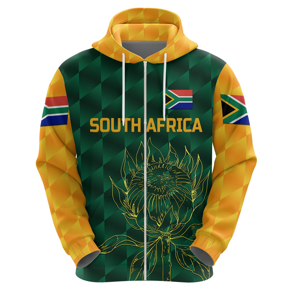 Custom South Africa Proteas CrickeHoodie Simple Green LT8