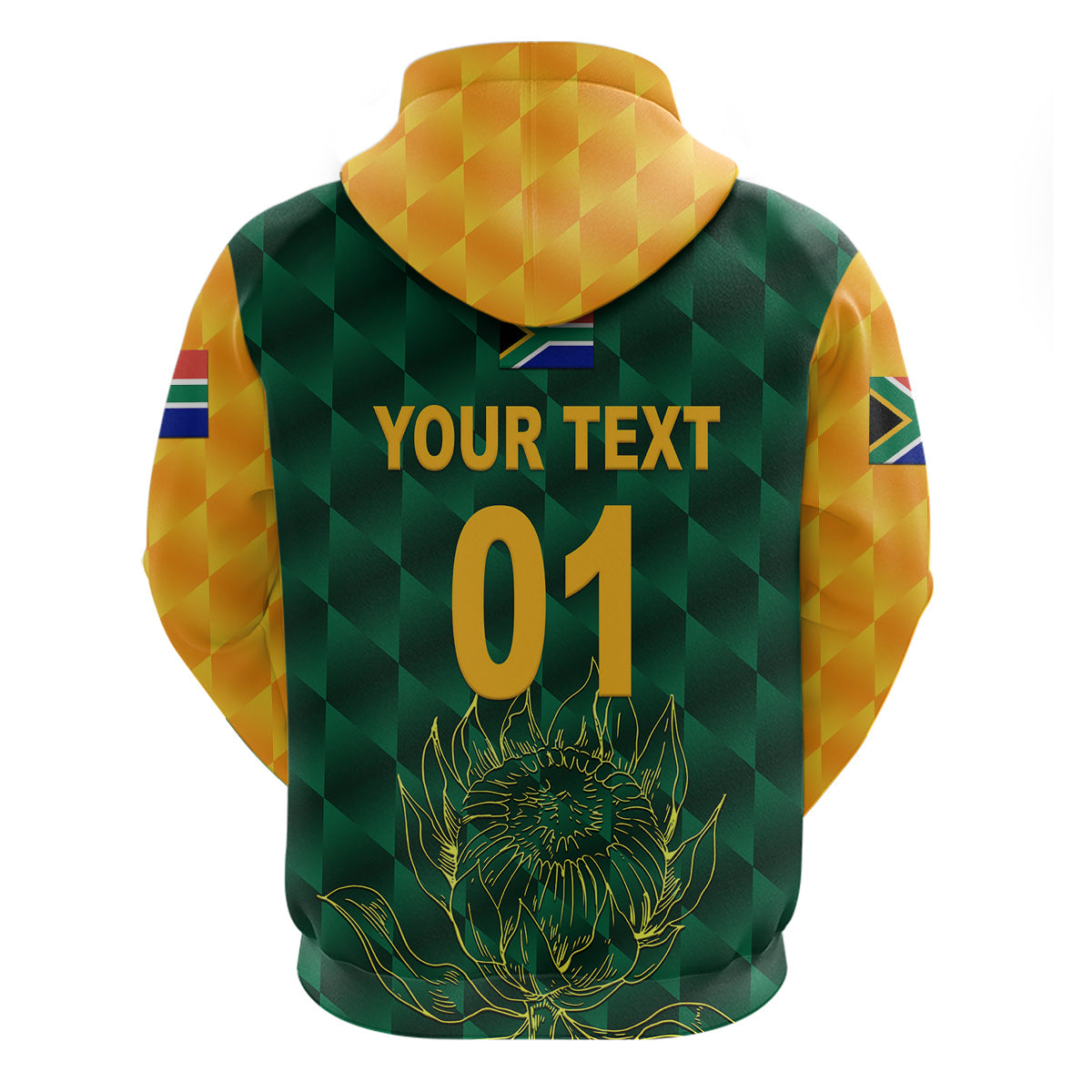 Custom South Africa Proteas CrickeHoodie Simple Green LT8