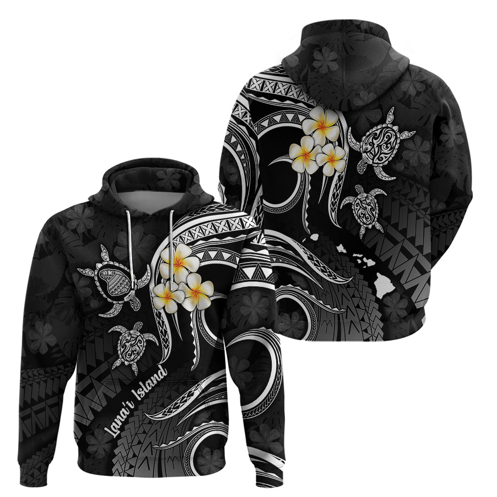 Polynesian Hawaii Hoodie Lanai Islands with Pacific Plumeria White Vibe LT9
