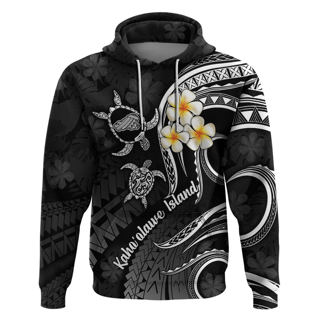 Polynesian Hawaii Hoodie Kahoolawe Islands with Pacific Plumeria White Vibe LT9