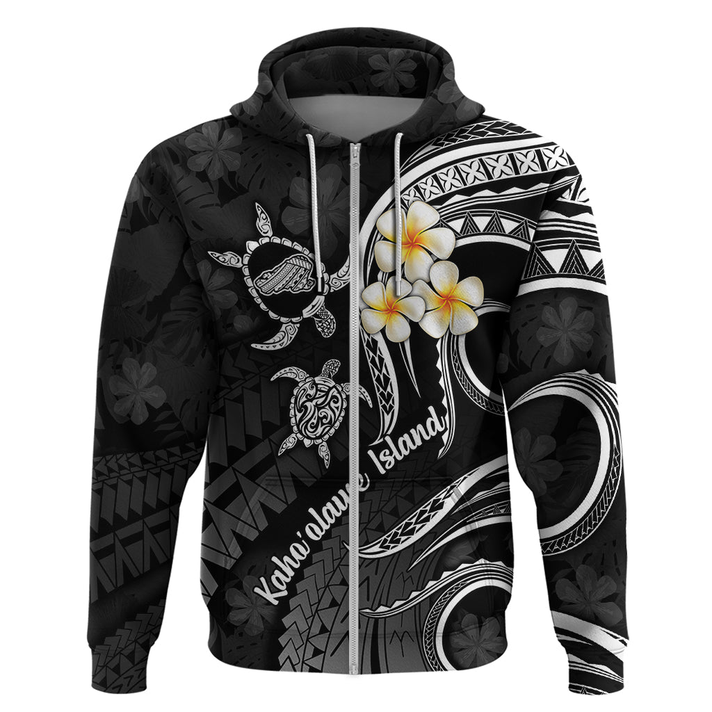 Polynesian Hawaii Hoodie Kahoolawe Islands with Pacific Plumeria White Vibe LT9