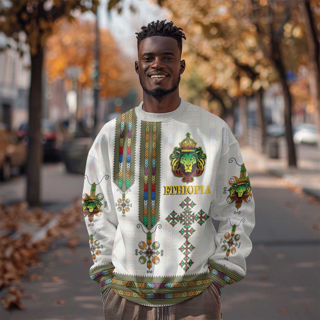 Personalized Ethiopia Lion Of Judah Sweatshirt Tibeb Style LT9