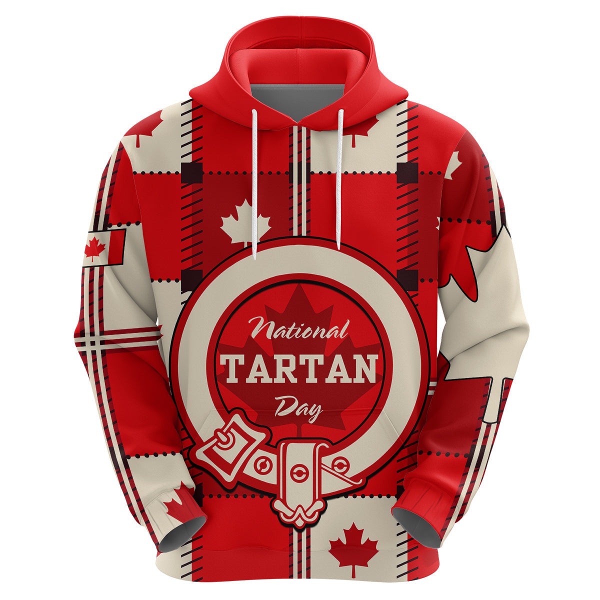 Custom Canada Tartan Day Hoodie Canada Maple Leaf Journee du Tartan LT9