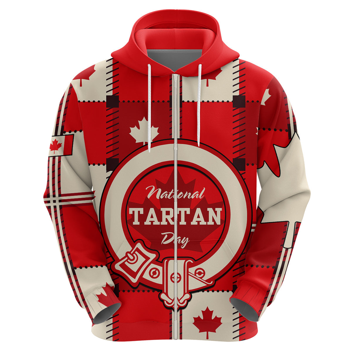 Custom Canada Tartan Day Hoodie Canada Maple Leaf Journee du Tartan LT9