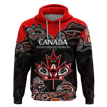 Custom Canada National Aboriginal Day Hoodie Indigenous Art Stylization LT9