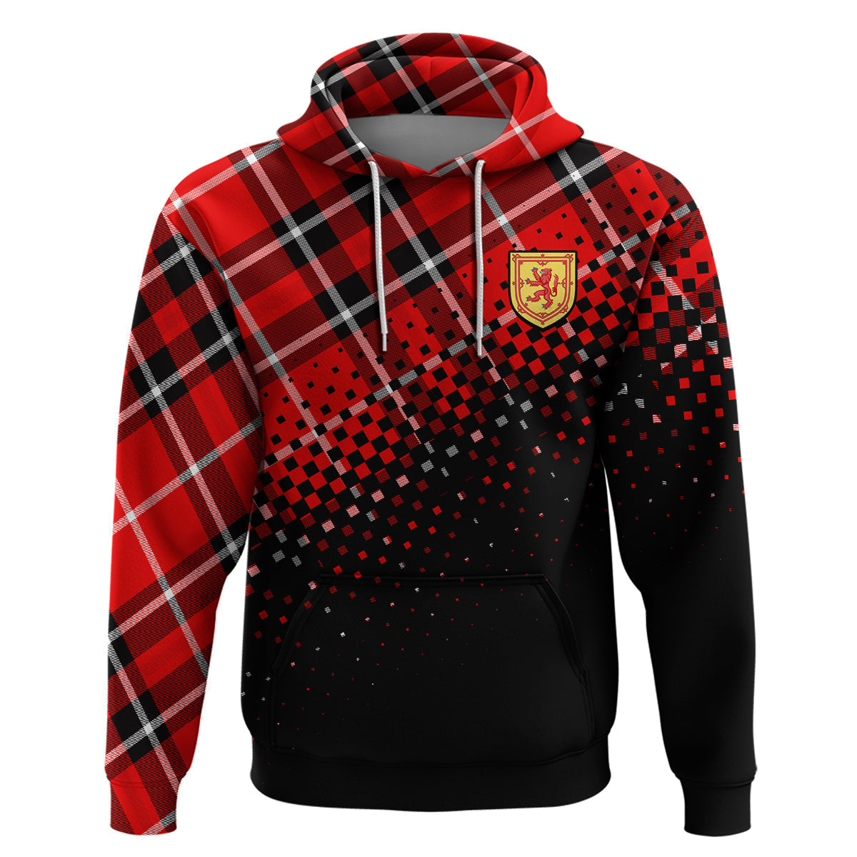 Scottish Gaelic Hoodie Crest Scotland Lion Tartan LT9