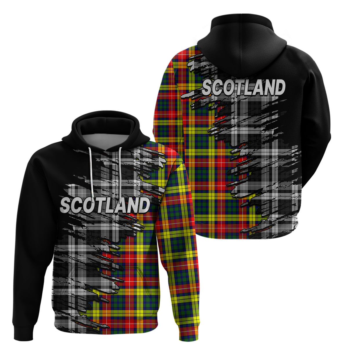 Scottish Tartan Hoodie Scotland Modern Crest Tartan LT9