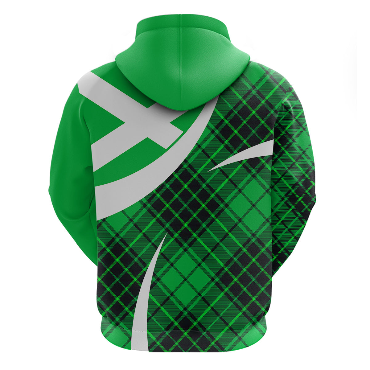 Scotland Hoodie Alba Flag Scottish Colourful Tartan Green Version LT9