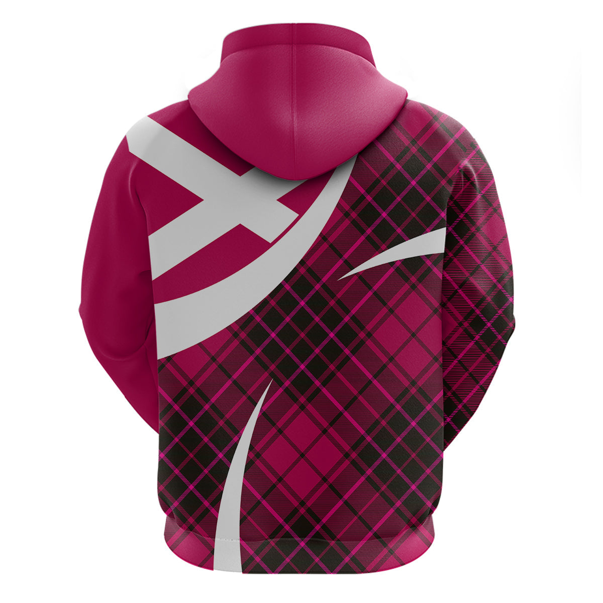 Scotland Hoodie Alba Flag Scottish Colourful Tartan Pink Version LT9