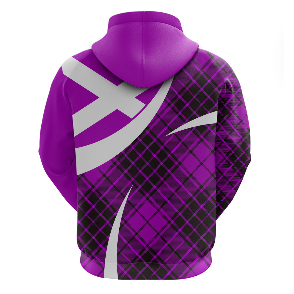 Scotland Hoodie Alba Flag Scottish Colourful Tartan Purple Version LT9