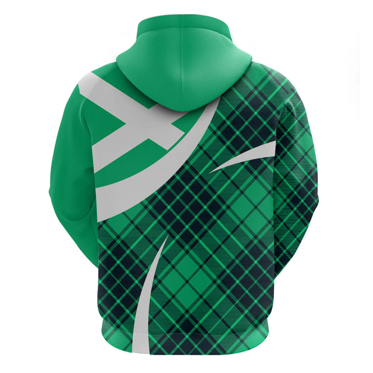 Scotland Hoodie Alba Flag Scottish Colourful Tartan Turquoise Version LT9