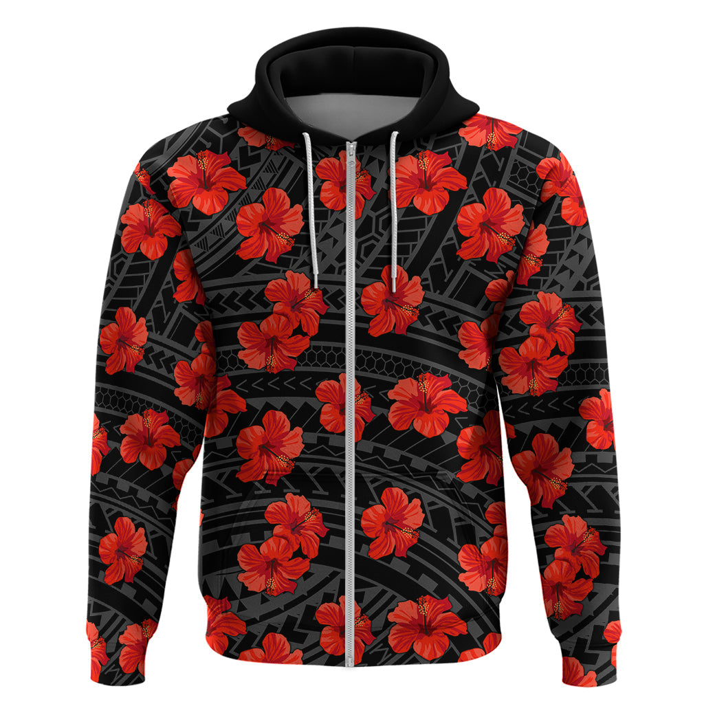 Polynesian Pride Hawaii Style With Hibiscus Hoodie Black LT9