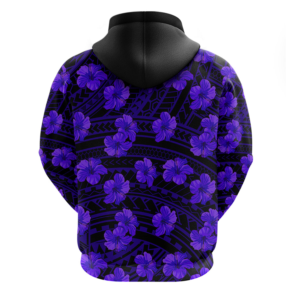 Polynesian Pride Hawaii Style With Hibiscus Hoodie Blue LT9