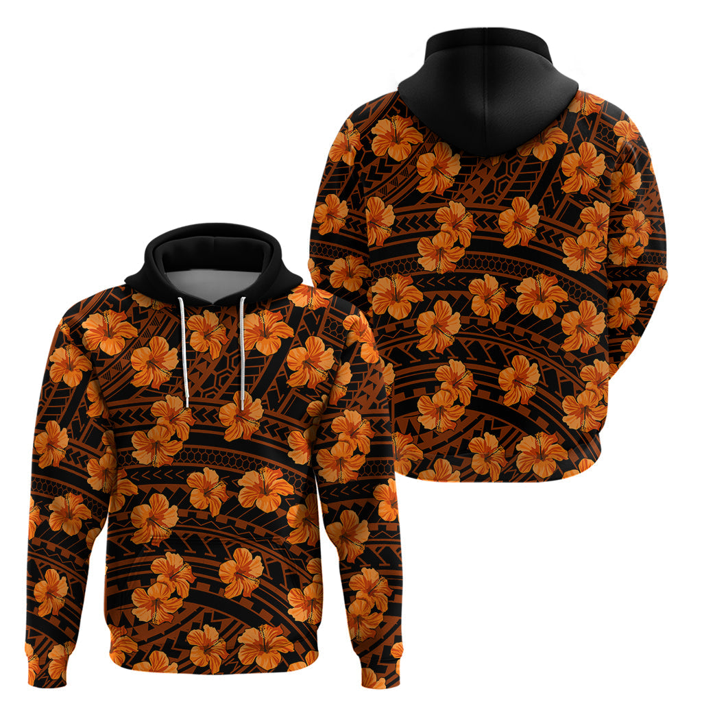 Polynesian Pride Hawaii Style With Hibiscus Hoodie Gold LT9