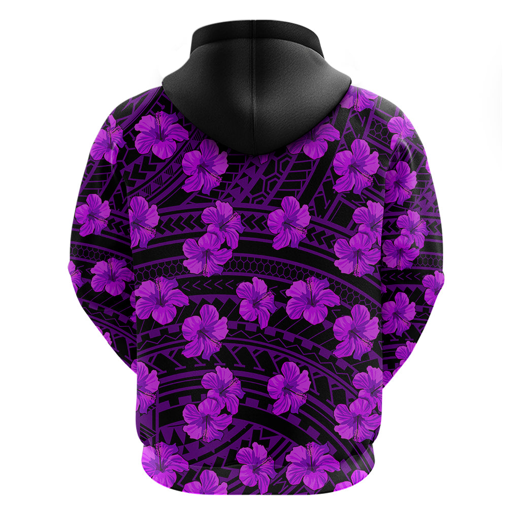 Polynesian Pride Hawaii Style With Hibiscus Hoodie Purple LT9