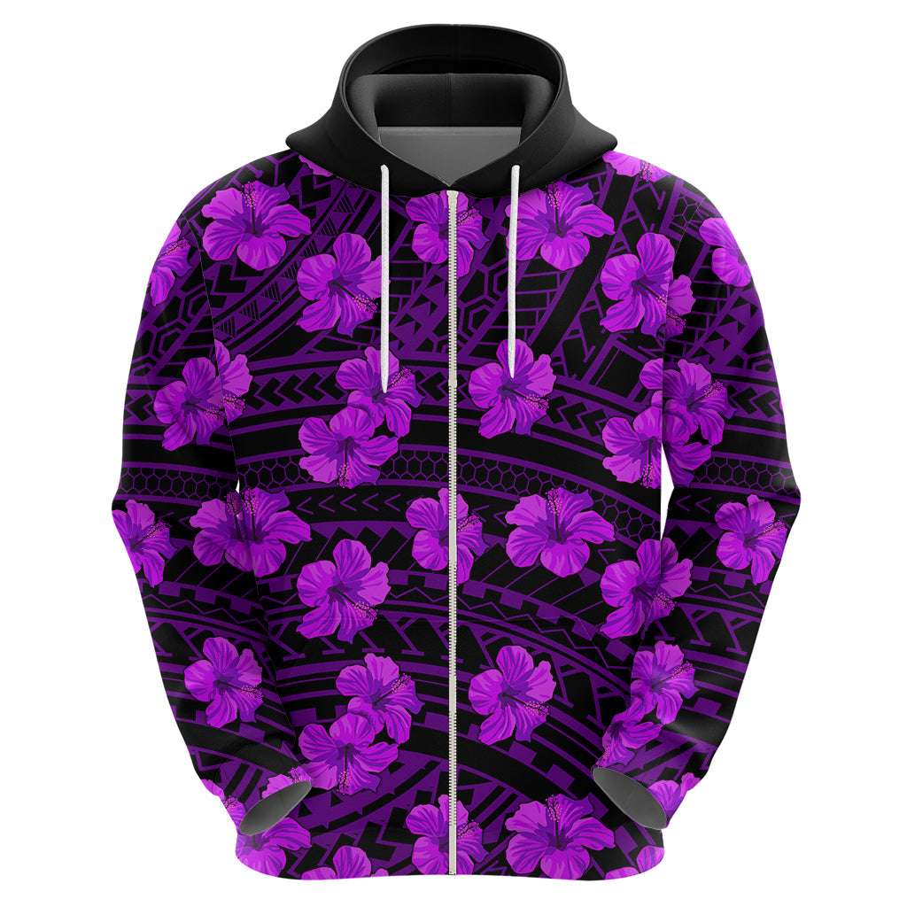 Polynesian Pride Hawaii Style With Hibiscus Hoodie Purple LT9