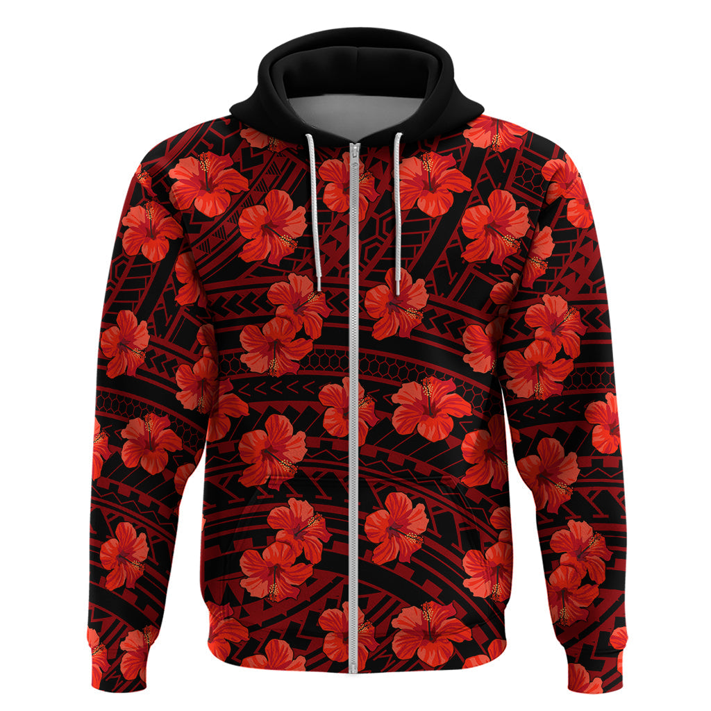 Polynesian Pride Hawaii Style With Hibiscus Hoodie Red LT9