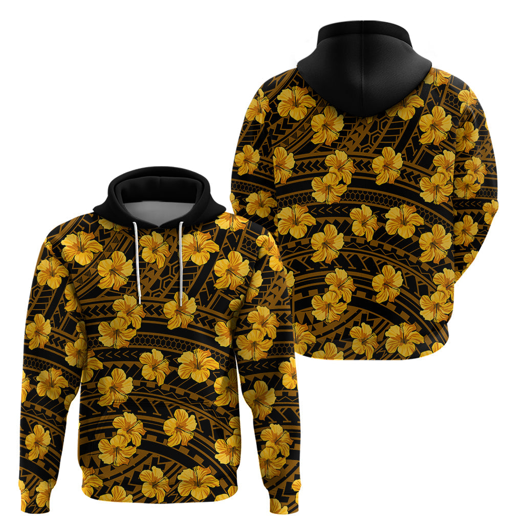 Polynesian Pride Hawaii Style With Hibiscus Hoodie Yellow LT9