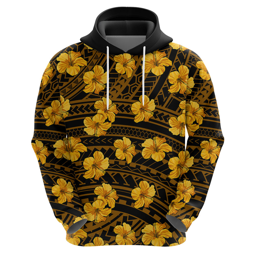 Polynesian Pride Hawaii Style With Hibiscus Hoodie Yellow LT9