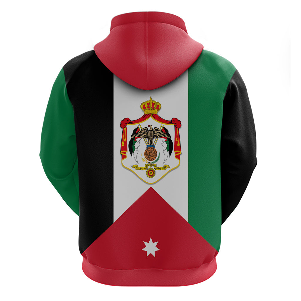 Hashemite Kingdom of Jordan Hoodie Jordan Flag Style LT9