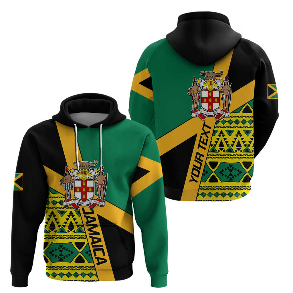 Personalised Jamaica Hoodie Ethnic Style In Jamaican Flag LT9