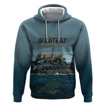 Make Alcatraz Great Again Hoodie Vintage Retro LT9