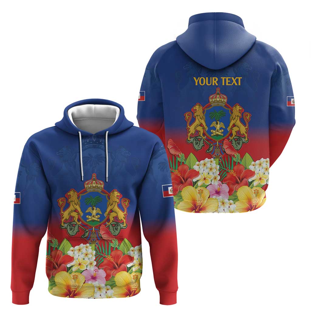 Second Empire of Haiti 1849-1859 Personalized Hoodie Tropical Hibiscus Flowers LT9