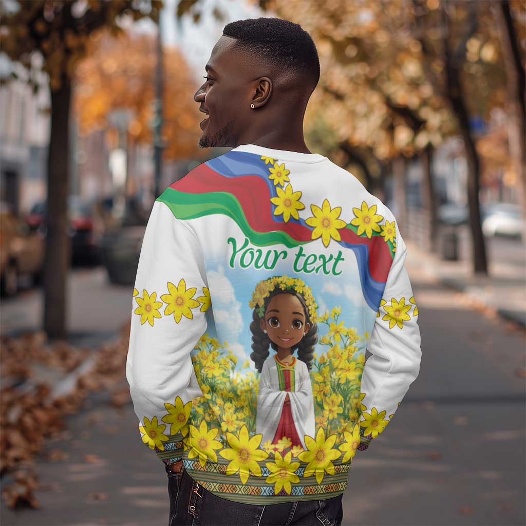 Happy Enkutatash Eritrea Personalized Sweatshirt Beautiful Afro Girl Adey Abeba Flower LT9