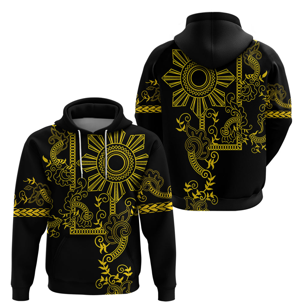 Filipino Sun Tribal Tattoo Hoodie Philippines Inspired Barong Simple Gold LT9