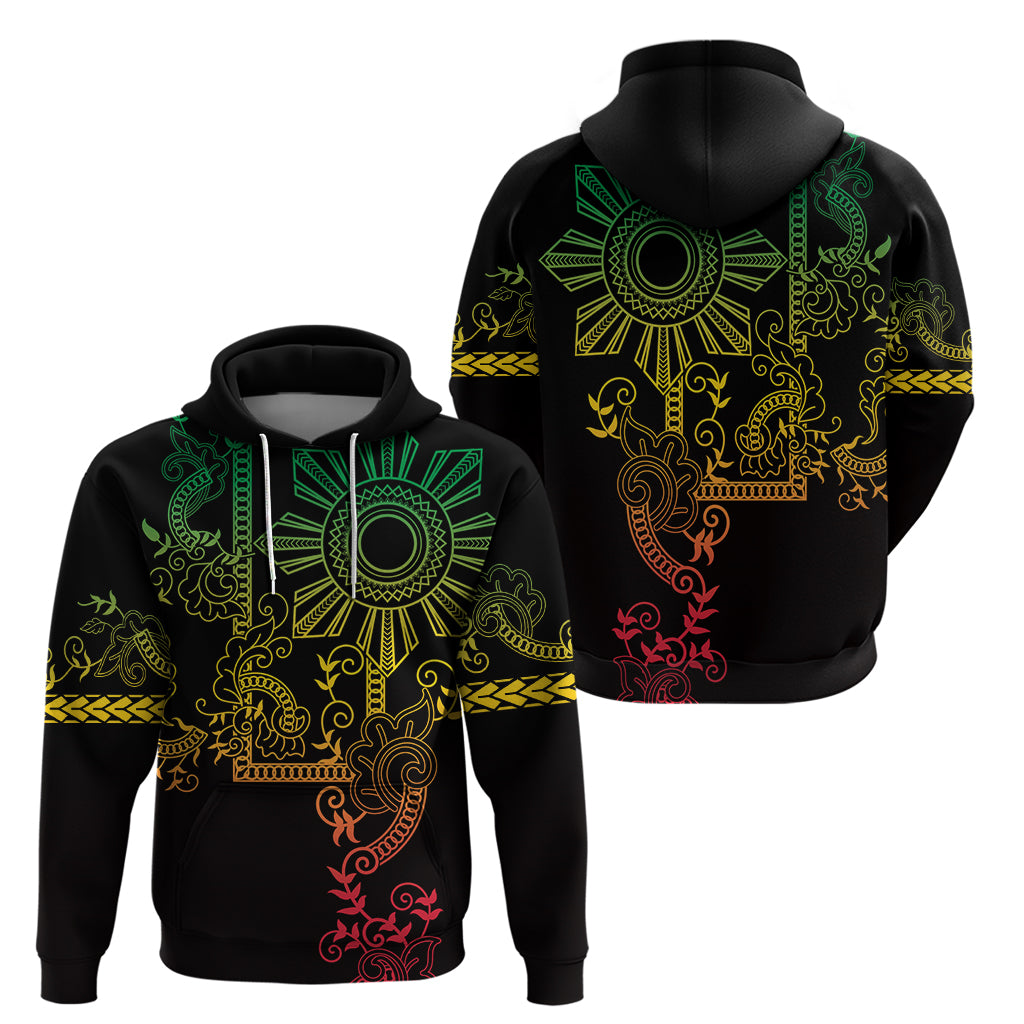 Filipino Sun Tribal Tattoo Hoodie Philippines Inspired Barong Reggae Art LT9